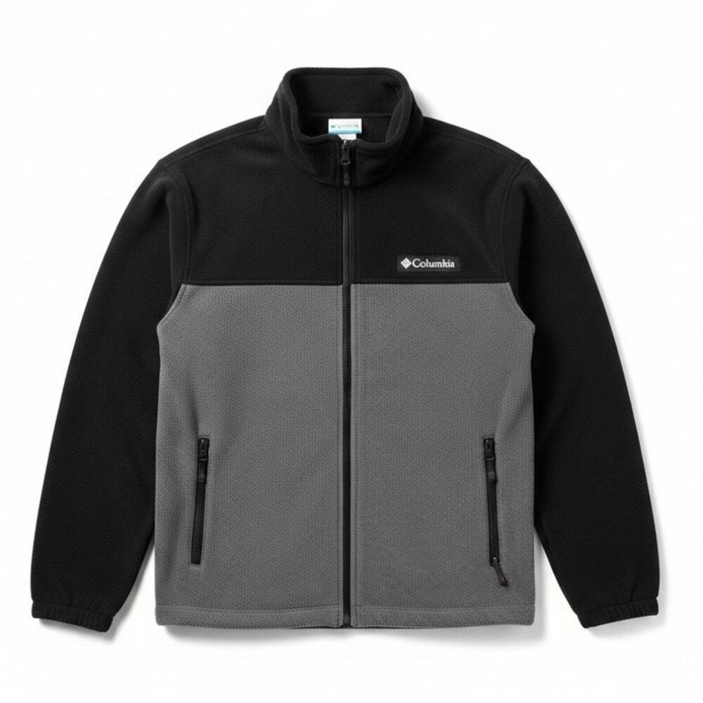 Columbia XL Mens Full Zip Fleece Jacket Gorpcore Hiking Camping Outdoor Black